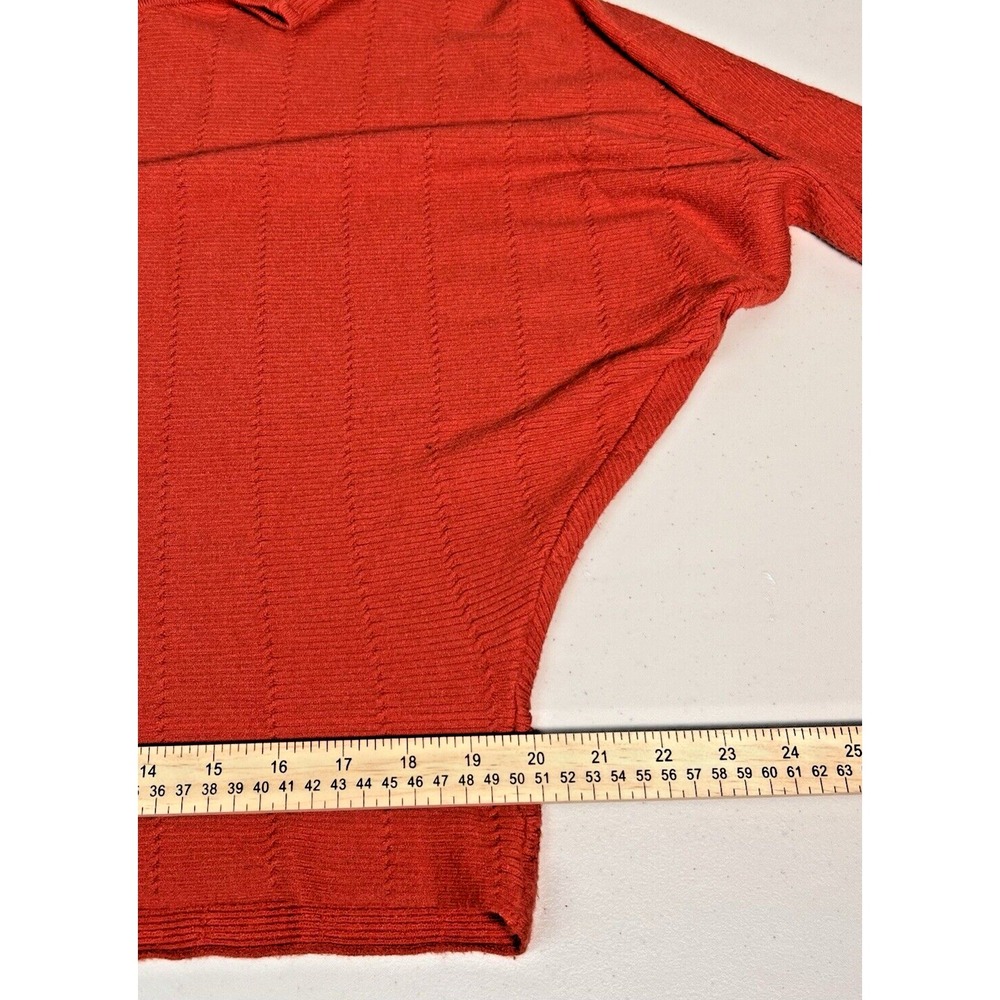 Cyrus Womens Large Sweater Slouchy Dolman Burnt Orange Stretch Cozy Classic - Picture 8 of 9